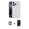 MARSİLYAN™- iPhone 16 Pro Max Kılıf Odak Prime - Siyah 3D Antistatik Hayalet Cam Ekran Koruyucu + PVD Metal Kamera Lens - GS