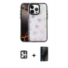 MARSİLYAN™- iPhone 16 Pro Max Kılıf Odak Prime - Siyah 3D Antistatik Hayalet Cam Ekran Koruyucu + PVD Metal Kamera Lens - GS