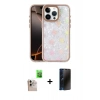 MARSİLYAN™- iPhone 16 Pro Max Kılıf Odak Prime - Siyah 3D Antistatik Hayalet Cam Ekran Koruyucu + Raze Metal Kamera Lens - NLGY