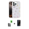 MARSİLYAN™- iPhone 16 Pro Max Kılıf Odak Prime - Siyah 3D Antistatik Hayalet Cam Ekran Koruyucu + Raze Metal Kamera Lens - SH