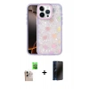 MARSİLYAN™- iPhone 16 Pro Max Kılıf Odak Prime - Siyah 3D Antistatik Hayalet Cam Ekran Koruyucu + Raze Metal Kamera Lens - NLGY