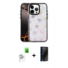 MARSİLYAN™- iPhone 16 Pro Max Kılıf Odak Prime - Siyah 3D Antistatik Hayalet Cam Ekran Koruyucu + Raze Metal Kamera Lens - BZ