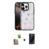 MARSİLYAN™- iPhone 16 Pro Max Kılıf Odak Prime - Siyah 3D Antistatik Hayalet Cam Ekran Koruyucu + Raze Metal Kamera Lens - CLTM