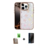 MARSİLYAN™- iPhone 16 Pro Max Kılıf Odak Prime - Siyah 3D Antistatik Hayalet Cam Ekran Koruyucu + Raze Metal Kamera Lens - CLTM
