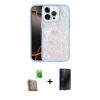 MARSİLYAN™- iPhone 16 Pro Max Kılıf Odak Prime - Siyah 3D Antistatik Hayalet Cam Ekran Koruyucu + Raze Metal Kamera Lens - CLTM