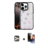 MARSİLYAN™- iPhone 16 Pro Max Kılıf Odak Prime - Siyah 3D Antistatik Mat Seramik Nano Ekran Koruyucu + Gold PVD Metal Kamera Lens