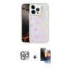 MARSİLYAN™- iPhone 16 Pro Max Kılıf Odak Prime - Siyah 3D Antistatik Mat Seramik Nano Ekran Koruyucu + Pers Alüminyum Kamera Lens - GI