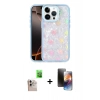 MARSİLYAN™- iPhone 16 Pro Max Kılıf Odak Prime - Siyah 3D Antistatik Mat Seramik Nano Ekran Koruyucu + Raze Metal Kamera Lens - NLGY
