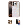 MARSİLYAN™- iPhone 16 Pro Max Kılıf Odak Prime - Siyah 3D Antistatik Mat Seramik Nano Ekran Koruyucu + Pers Alüminyum Kamera Lens - CLTM
