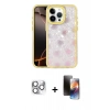 MARSİLYAN™- iPhone 16 Pro Max Kılıf Odak Prime - Siyah 3D Antistatik Mat Seramik Nano Ekran Koruyucu + Pers Alüminyum Kamera Lens - GS