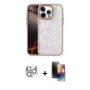 MARSİLYAN™- iPhone 16 Pro Max Kılıf Odak Prime - Siyah 3D Antistatik Mat Seramik Nano Ekran Koruyucu + Pers Alüminyum Kamera Lens - GS