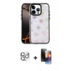 MARSİLYAN™- iPhone 16 Pro Max Kılıf Odak Prime - Siyah 3D Antistatik Mat Seramik Nano Ekran Koruyucu + Pers Alüminyum Kamera Lens - GS