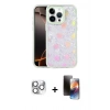 MARSİLYAN™- iPhone 16 Pro Max Kılıf Odak Prime - Siyah 3D Antistatik Mat Seramik Nano Ekran Koruyucu + Pers Alüminyum Kamera Lens - GS