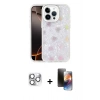 MARSİLYAN™- iPhone 16 Pro Max Kılıf Odak Prime - Siyah 3D Antistatik Mat Seramik Nano Ekran Koruyucu + Pers Alüminyum Kamera Lens - GS