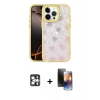 MARSİLYAN™- iPhone 16 Pro Max Kılıf Odak Prime - Siyah 3D Antistatik Mat Seramik Nano Ekran Koruyucu + PVD Metal Kamera Lens - GS