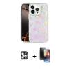 MARSİLYAN™- iPhone 16 Pro Max Kılıf Odak Prime - Siyah 3D Antistatik Mat Seramik Nano Ekran Koruyucu + PVD Metal Kamera Lens - GS