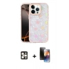 MARSİLYAN™- iPhone 16 Pro Max Kılıf Odak Prime - Siyah 3D Antistatik Mat Seramik Nano Ekran Koruyucu + PVD Metal Kamera Lens - GD