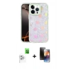 MARSİLYAN™- iPhone 16 Pro Max Kılıf Odak Prime - Siyah 3D Antistatik Mat Seramik Nano Ekran Koruyucu + Raze Metal Kamera Lens - BZ