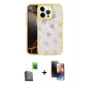 MARSİLYAN™- iPhone 16 Pro Max Kılıf Odak Prime - Siyah 3D Antistatik Mat Seramik Nano Ekran Koruyucu + Raze Metal Kamera Lens - SH