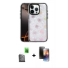 MARSİLYAN™- iPhone 16 Pro Max Kılıf Odak Prime - Siyah 3D Antistatik Mat Seramik Nano Ekran Koruyucu + Raze Metal Kamera Lens - SH