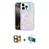 MARSİLYAN™- iPhone 16 Pro Max Kılıf Odak Prime - Siyah 3D Antistatik Seramik Nano Ekran Koruyucu + Çöl Titanyum Pers Alüminyum Kamera Lens