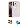 MARSİLYAN™- iPhone 16 Pro Max Kılıf Odak Prime - Siyah 3D Antistatik Seramik Nano Ekran Koruyucu + Çöl Titanyum Pers Alüminyum Kamera Lens