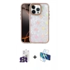 MARSİLYAN™- iPhone 16 Pro Max Kılıf Odak Prime - Siyah 3D Antistatik Seramik Nano Ekran Koruyucu + Gümüş Bilvis Titan Kamera Lens