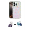 MARSİLYAN™- iPhone 16 Pro Max Kılıf Odak Prime - Siyah 3D Antistatik Seramik Nano Ekran Koruyucu + Gümüş Bilvis Titan Kamera Lens