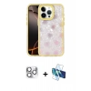 MARSİLYAN™- iPhone 16 Pro Max Kılıf Odak Prime - Siyah 3D Antistatik Seramik Nano Ekran Koruyucu + Pers Alüminyum Kamera Lens - GS