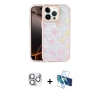 MARSİLYAN™- iPhone 16 Pro Max Kılıf Odak Prime - Siyah 3D Antistatik Seramik Nano Ekran Koruyucu + Pers Alüminyum Kamera Lens - GS