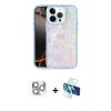 MARSİLYAN™- iPhone 16 Pro Max Kılıf Odak Prime - Siyah 3D Antistatik Seramik Nano Ekran Koruyucu + Pers Alüminyum Kamera Lens - GS