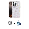 MARSİLYAN™- iPhone 16 Pro Max Kılıf Odak Prime - Siyah 3D Antistatik Seramik Nano Ekran Koruyucu + Pers Alüminyum Kamera Lens - GI