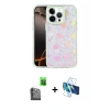 MARSİLYAN™- iPhone 16 Pro Max Kılıf Odak Prime - Siyah 3D Antistatik Seramik Nano Ekran Koruyucu + Raze Metal Kamera Lens - SH