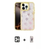 MARSİLYAN™- iPhone 16 Pro Max Kılıf Odak Prime - Siyah Bilvis 3D Cam Ekran Koruyucu + PVD Metal Kamera Lens - GS