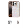 MARSİLYAN™- iPhone 16 Pro Max Kılıf Odak Prime - Siyah Bilvis 3D Cam Ekran Koruyucu + Pers Alüminyum Kamera Lens - GS