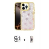 MARSİLYAN™- iPhone 16 Pro Max Kılıf Odak Prime - Siyah Bilvis 3D Cam Ekran Koruyucu + Pers Alüminyum Kamera Lens - GS