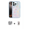 MARSİLYAN™- iPhone 16 Pro Max Kılıf Odak Prime - Siyah Bilvis 3D Cam Ekran Koruyucu + Pers Alüminyum Kamera Lens - GI