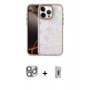 MARSİLYAN™- iPhone 16 Pro Max Kılıf Odak Prime - Siyah Bilvis 3D Cam Ekran Koruyucu + Pers Alüminyum Kamera Lens - GI