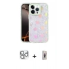 MARSİLYAN™- iPhone 16 Pro Max Kılıf Odak Prime - Siyah Bilvis 3D Cam Ekran Koruyucu + Pers Alüminyum Kamera Lens - GS
