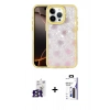 MARSİLYAN™- iPhone 16 Pro Max Kılıf Odak Prime - Siyah Bilvis 3X AR Hayalet Cam Ekran Koruyucu + Bilvis Titan Kamera Lens - TMGI