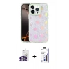 MARSİLYAN™- iPhone 16 Pro Max Kılıf Odak Prime - Siyah Bilvis 3X AR Hayalet Cam Ekran Koruyucu + Bilvis Titan Kamera Lens - GS