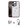 MARSİLYAN™- iPhone 16 Pro Max Kılıf Odak Prime - Siyah Bilvis 3X AR Hayalet Cam Ekran Koruyucu + Pers Alüminyum Kamera Lens - GS