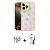 MARSİLYAN™- iPhone 16 Pro Max Kılıf Odak Prime - Siyah Bilvis 3X AR Hayalet Cam Ekran Koruyucu + Pers Alüminyum Kamera Lens - GS