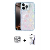 MARSİLYAN™- iPhone 16 Pro Max Kılıf Odak Prime - Siyah Bilvis 3X AR Hayalet Cam Ekran Koruyucu + Pers Alüminyum Kamera Lens - GI