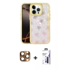 MARSİLYAN™- iPhone 16 Pro Max Kılıf Odak Prime - Siyah Bilvis 3X AR Hayalet Cam Ekran Koruyucu + Pers Alüminyum Kamera Lens - CLTM