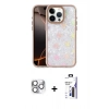 MARSİLYAN™- iPhone 16 Pro Max Kılıf Odak Prime - Siyah Bilvis 3X AR Hayalet Cam Ekran Koruyucu + Pers Alüminyum Kamera Lens - GS