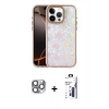 MARSİLYAN™- iPhone 16 Pro Max Kılıf Odak Prime - Siyah Bilvis 3X AR Hayalet Cam Ekran Koruyucu + Pers Alüminyum Kamera Lens - GI