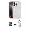 MARSİLYAN™- iPhone 16 Pro Max Kılıf Odak Prime - Siyah Bilvis 3X AR Hayalet Cam Ekran Koruyucu + PVD Metal Kamera Lens - GD