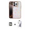 MARSİLYAN™- iPhone 16 Pro Max Kılıf Odak Prime - Siyah Bilvis 3X AR Hayalet Cam Ekran Koruyucu + PVD Metal Kamera Lens - GD