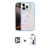 MARSİLYAN™- iPhone 16 Pro Max Kılıf Odak Prime - Siyah Bilvis 3X AR Hayalet Cam Ekran Koruyucu + PVD Metal Kamera Lens - GD
